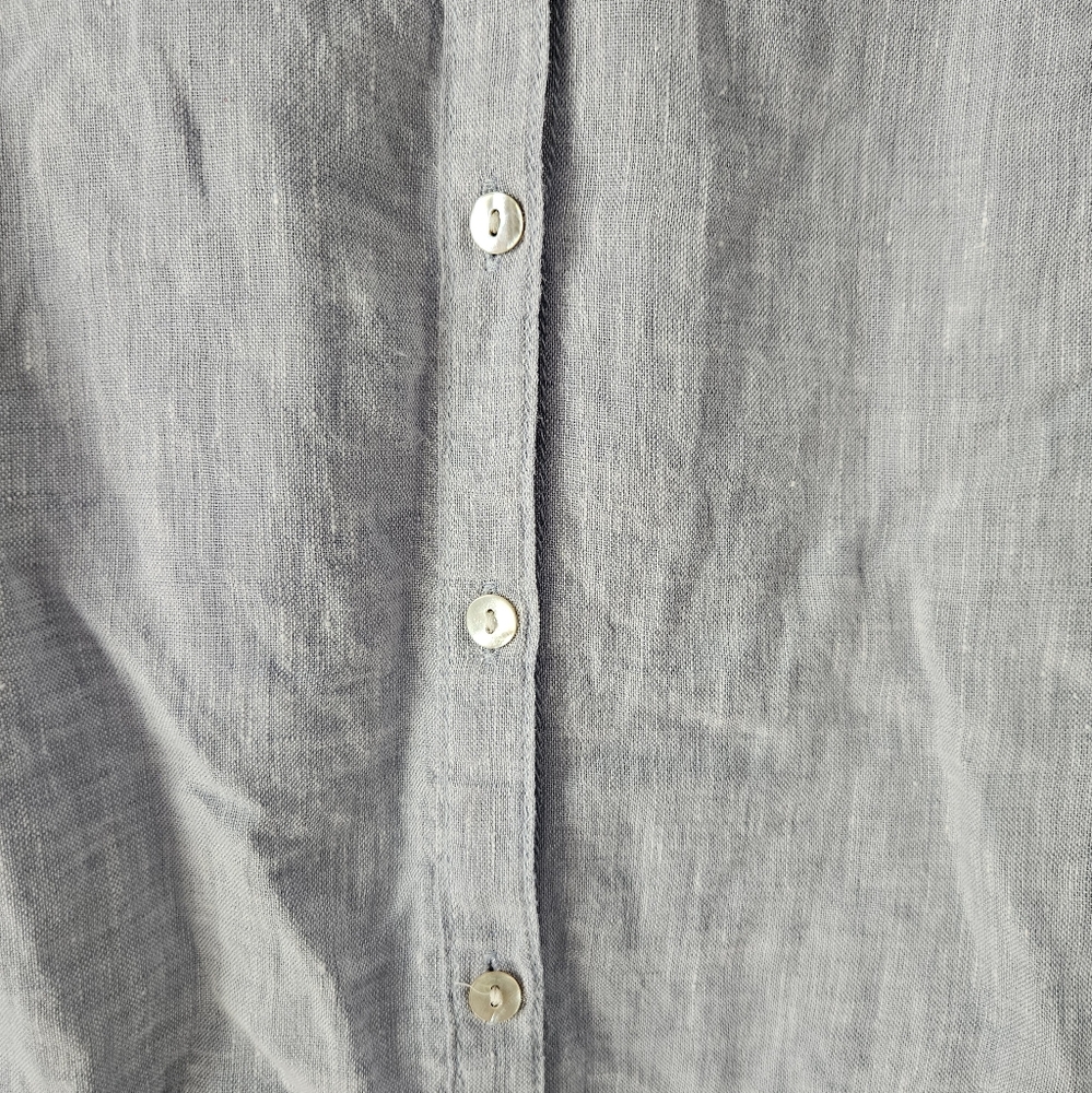 Tahari 100% Linen Button Down Tunic Size 1x - image 2